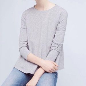 Anthropologie Eri + Ali Gray Long Sleeved Top